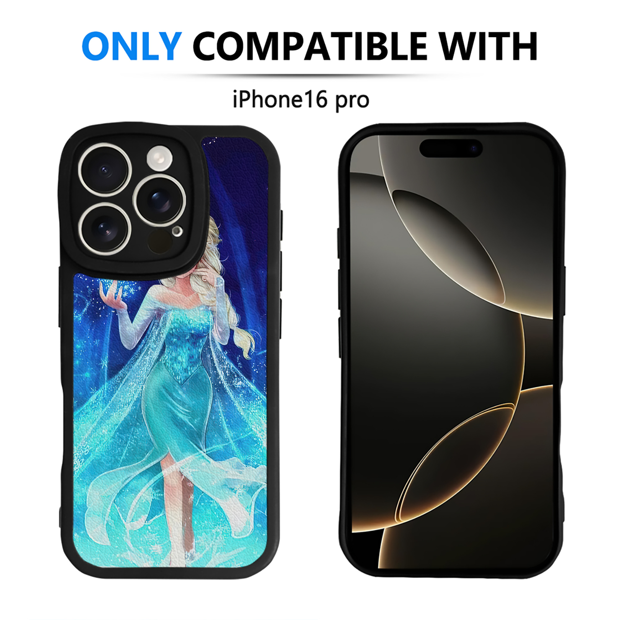 （画像用） アナと雪の女王 アンナ エルサ Frozen Anna Elsa 【iPhone 16シリーズ対応】シリコンスマホケース（レザー調） 材質：シリコン
